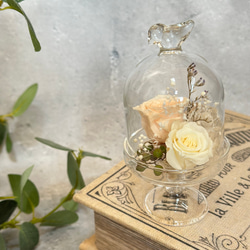 ♡プリザーブドフラワー　ガラスドームアレンジ（小鳥）♡お供えにも　神具　仏具2024 11枚目の画像