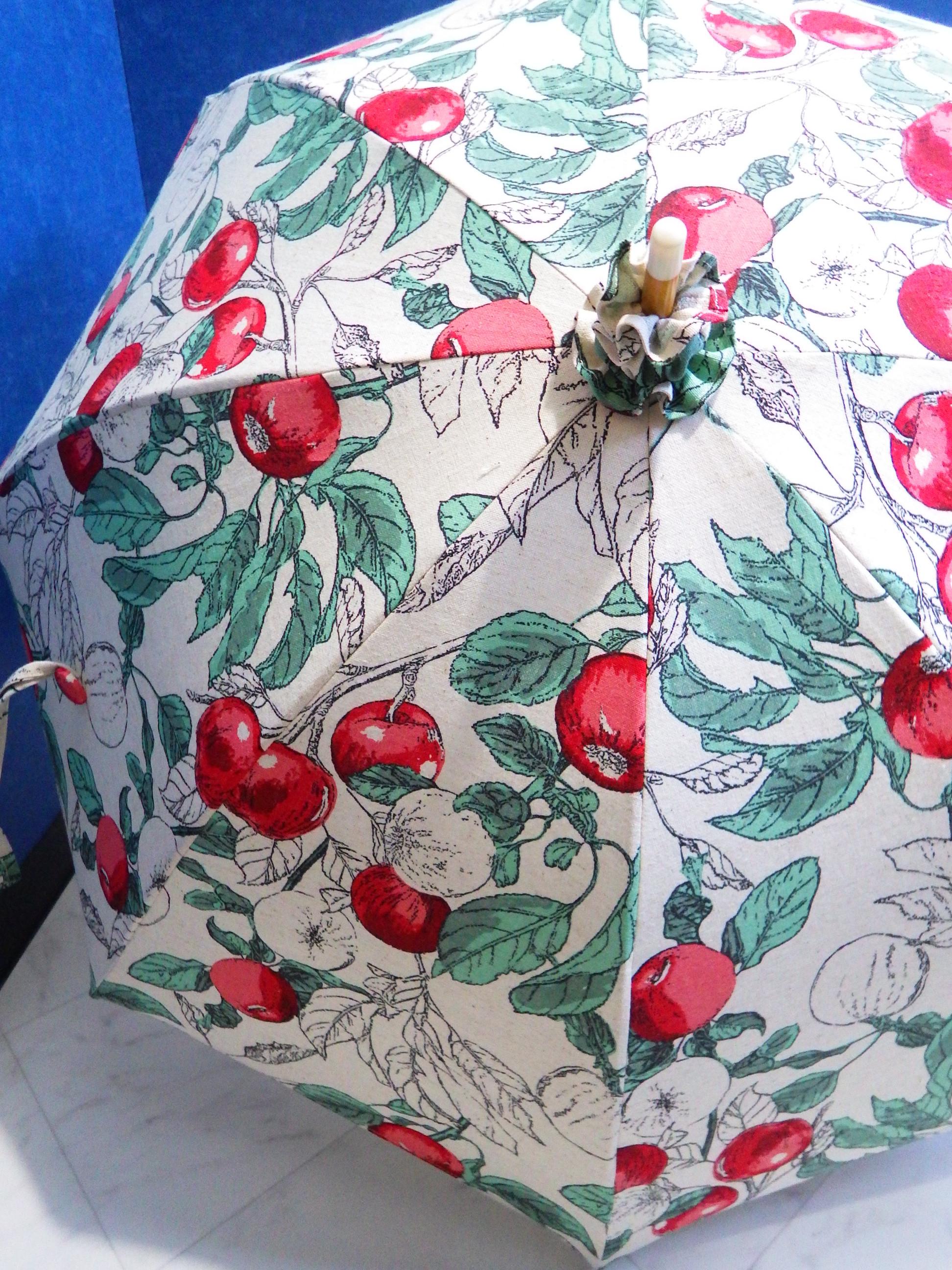 手作り日傘　星空へ 店より林檎あふれをり《限定品》