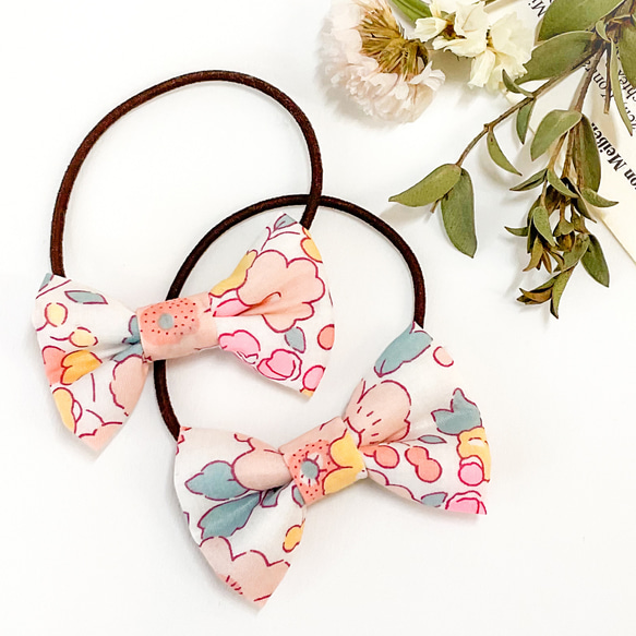 大好評♡お揃いも可愛い*リバティ キッズ＆ベビーリボン *ハンドメイド 大好評♡お揃いも可愛い*リバティ キッズ＆ベビーリボン