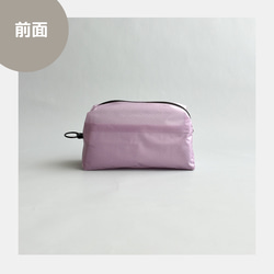 選べる8色♪内ポケット付きナイロン化粧ポーチ　撥水コスメポーチ 9枚目の画像