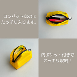 選べる8色♪内ポケット付きナイロン化粧ポーチ　撥水コスメポーチ 4枚目の画像
