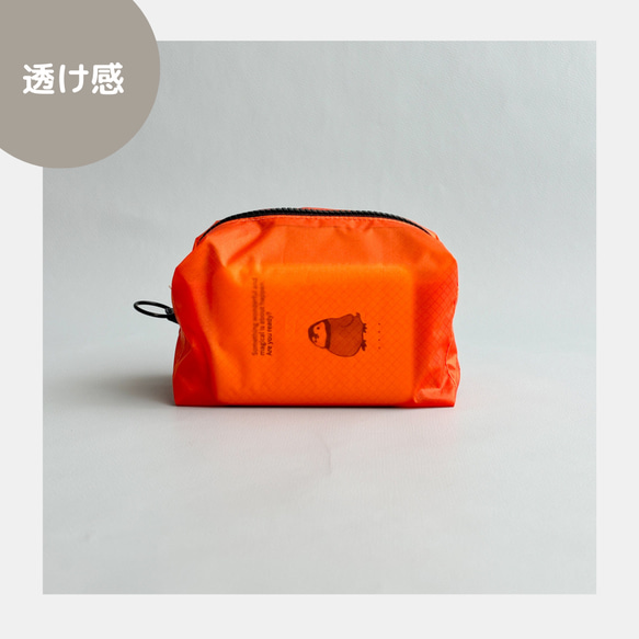 選べる8色♪内ポケット付きナイロン化粧ポーチ　撥水コスメポーチ 5枚目の画像