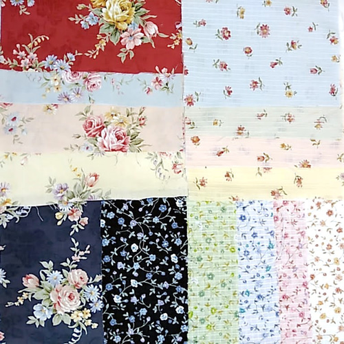 小花柄④ はぎれセット15枚 約18×10cm ハギレ ハンドメイド資材 はぎれ 