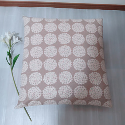 座布団カバー リーフ柄 くすみグレー その他インテリア雑貨 はな☆送料