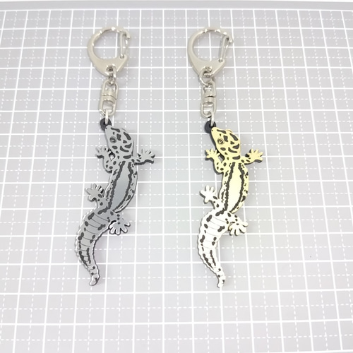 レオパ ヒョウモントカゲモドキ キーホルダー アクセサリー レオパード