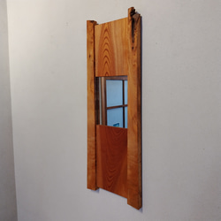 「 トチ･ケヤキ 」の木枠の鏡　【現品】 4枚目の画像