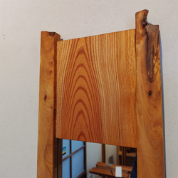 「 トチ･ケヤキ 」の木枠の鏡　【現品】 7枚目の画像