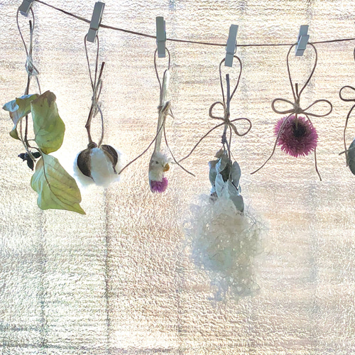 予約販売】ホワイト カトラリー ドライフラワー ガーランド 8点セット  