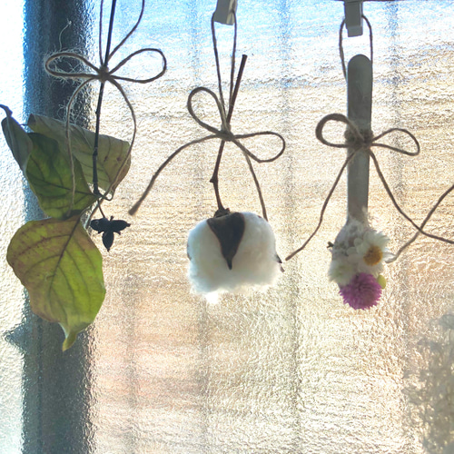 予約販売】ホワイト カトラリー ドライフラワー ガーランド 8点セット  