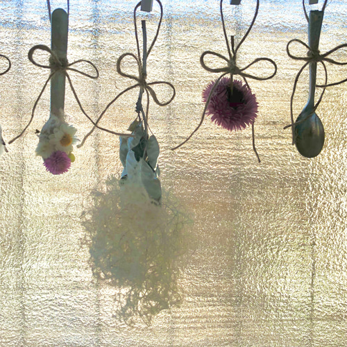 予約販売】ホワイト カトラリー ドライフラワー ガーランド 8点セット  