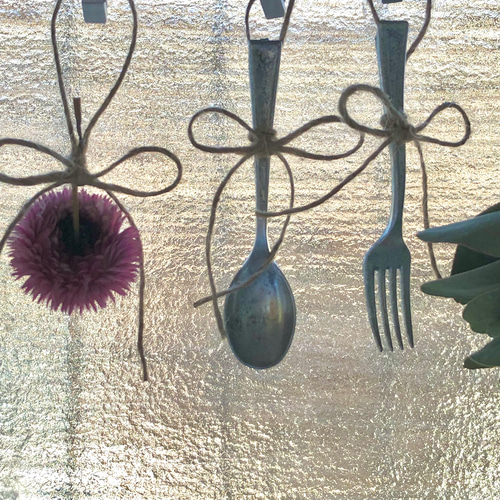 予約販売】ホワイト カトラリー ドライフラワー ガーランド 8点セット  