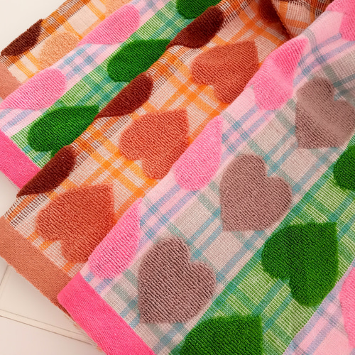 タオルエプロン おりこうエプロン 4枚セット ☆ハート ピンク  