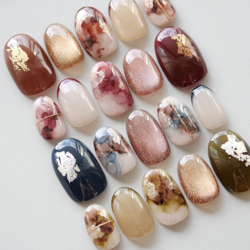 ☑︎ 凪　ｙｕｂｉｓａｋｉ　ネイルチップ　韓国　オーダー　ニュアンスネイル　個性派 ☑︎ 凪yubisakiネイルチップ韓国オーダーニュアンスネイル個性派