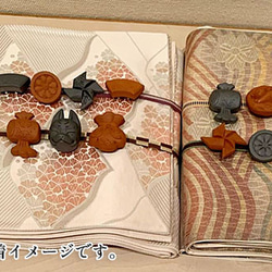 菊間瓦 【HAREGI（ハレギ） 帯留め いぶし 雲】和服 着物 飾り瓦 伝統工芸品 菊銀製瓦 kikugin-501 8枚目の画像