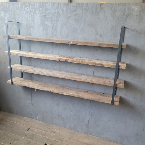 ラダーシェルフ ウォールシェルフ 食器棚 本棚 飾り棚 壁面収納 無骨