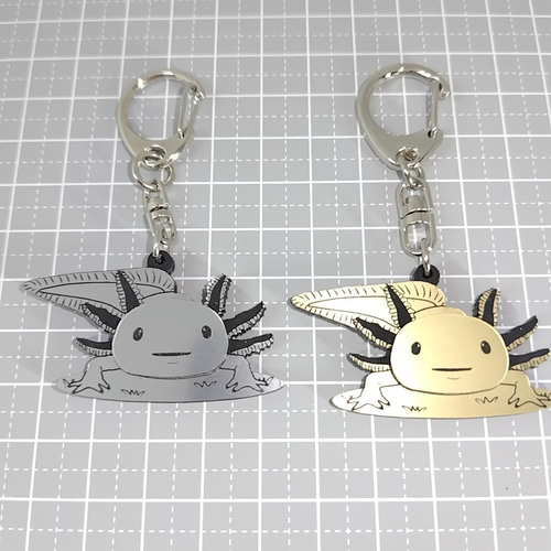 ウーパールーパー サラマンダー サンショウウオ キーホルダー