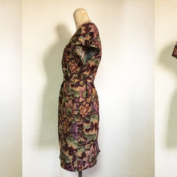 【1点もの・デザイン画付き】ベルト付きゴブラン織りワンピース（KOJI TOYODA） 3枚目の画像