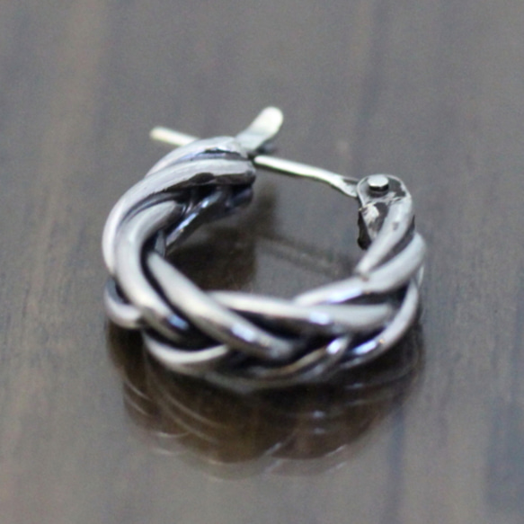 silver925 耳環 -Growing Pierce- (1P) 圈形耳環 銀色 第1張的照片