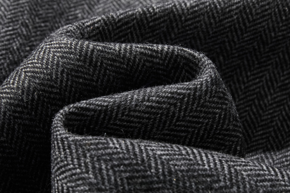 下一季主打外套 羊毛混紡人字紋布料束口大衣 231013-1 第13張的照片
