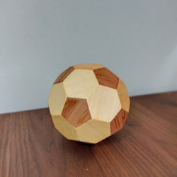 木製サッカーボールのペン立て　小物入れ 3枚目の画像