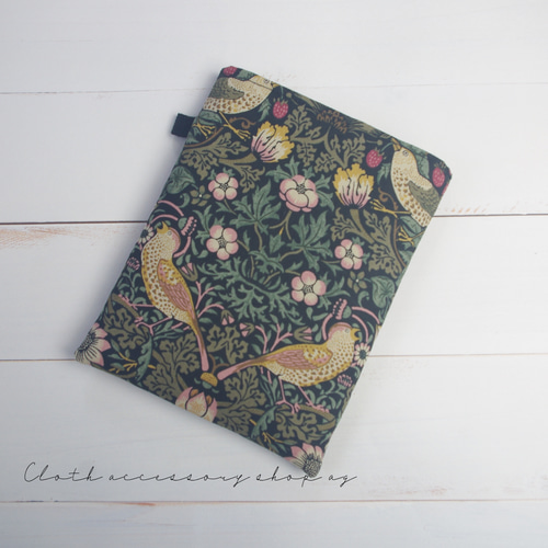 ゴミ箱ポーチ 「ウィリアムモリスいちご泥棒」 バネ口ポーチ ポーチ Ag