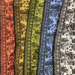 バティックプリントの布　ホワイトバロン 11枚目の画像