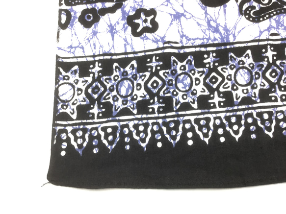 バティックプリントの布　ホワイトバロン 6枚目の画像