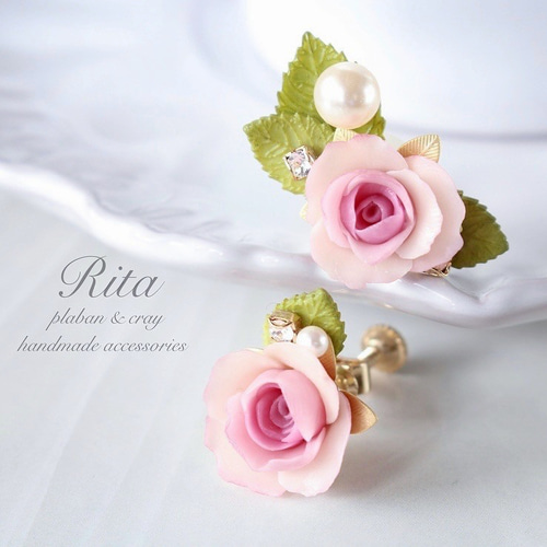 薔薇のイヤーカフセットアシンメトリーデザイン イヤーカフ Rita 通販 