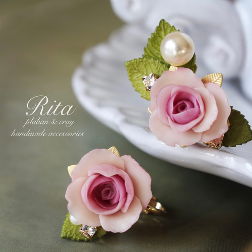 薔薇のイヤーカフセットアシンメトリーデザイン イヤーカフ Rita 通販 