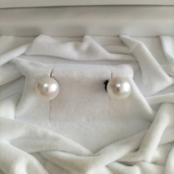 あこや本真珠（日本産）のチタン製のピアス 7枚目の画像