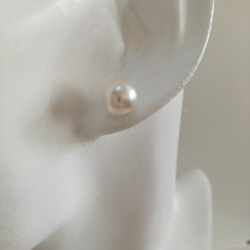 あこや本真珠（日本産）のチタン製のピアス 10枚目の画像