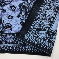 バティックプリントの布　ブルーバロン 1枚目の画像