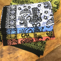 バティックプリントの布　ブルーバロン 16枚目の画像