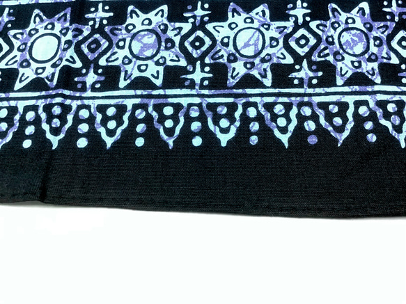 バティックプリントの布　ブルーバロン 9枚目の画像