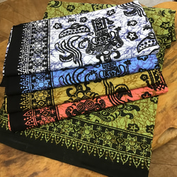 バティックプリントの布　ブルーバロン 15枚目の画像