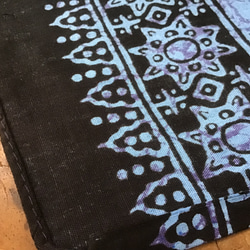 バティックプリントの布　ブルーバロン 6枚目の画像