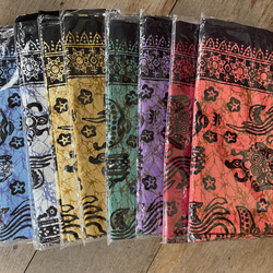 バティックプリントの布　ブルーバロン 19枚目の画像