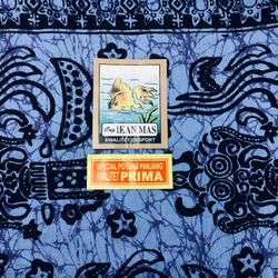 バティックプリントの布　ブルーバロン 10枚目の画像