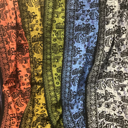 バティックプリントの布　イエローバロン　(黄土色) 10枚目の画像