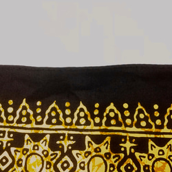 バティックプリントの布　イエローバロン　(黄土色) 6枚目の画像