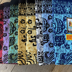 バティックプリントの布　イエローバロン　(黄土色) 14枚目の画像