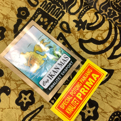 バティックプリントの布　イエローバロン　(黄土色) 3枚目の画像