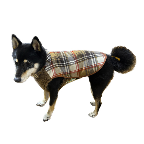 通販でクリスマス 犬服 通販｜Creema Ryo ペット服・アクセサリー コート チェック 犬服・アクセサリー