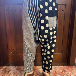 【タイ買付け】サルエルパンツ ドット柄パンツ エスニックパンツ アジアン エスニックファッション 3枚目の画像