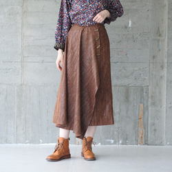 オーロラを身に纏う♡ジュエルカラースカート（23w-07）ブラウン 10枚目の画像