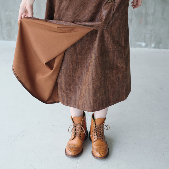 オーロラを身に纏う♡ジュエルカラースカート（23w-07）ブラウン 12枚目の画像