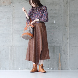 オーロラを身に纏う♡ジュエルカラースカート（23w-07）ブラウン 3枚目の画像