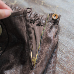 オーロラを身に纏う♡ジュエルカラースカート（23w-07）ダークブラウン 10枚目の画像