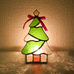 クリスマス飾りインテリア雑貨キャンドルステンドグラス10個