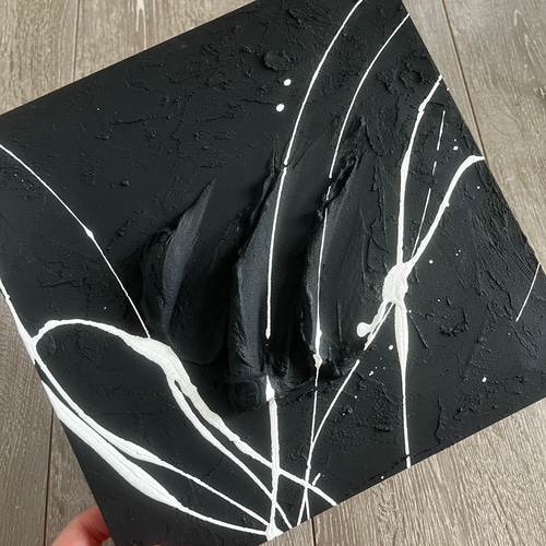 モダンアート 24×24㎝ テクスチャーアート 現代アート 絵画 抽象